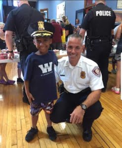 Watervliet Police at ice cream social